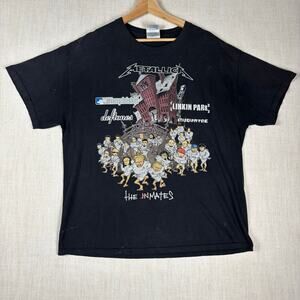 Vintage Metallica Summer Sanitarium Deftones 2003 The Inmates XL Y2K Band Tee